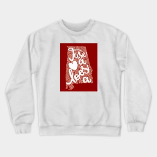 Tuscaloosa Alabama Map Crimson Tide Crewneck Sweatshirt